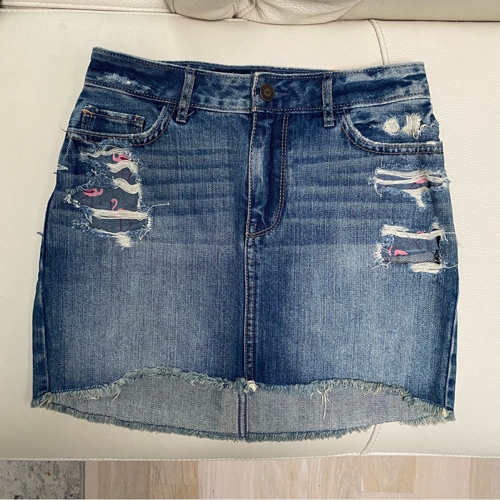 Hollister Denim 5-Pocket Skirt distressed